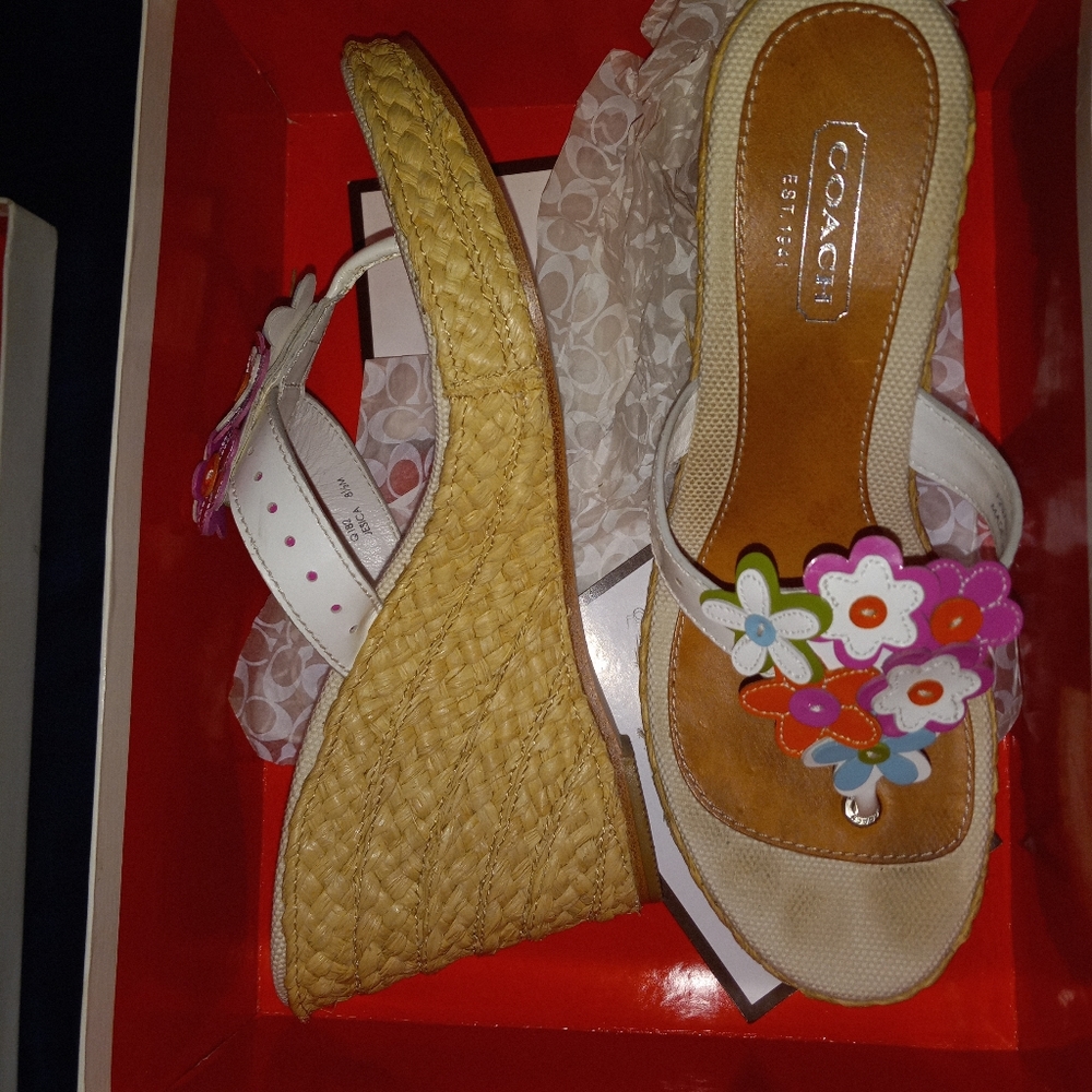 Coach Flower Wedges